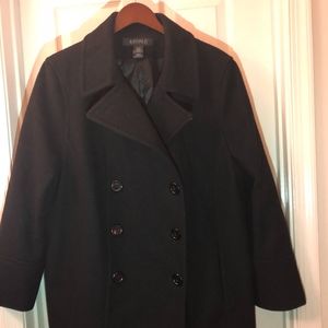 Lane Bryant Black Wool Pea Coat